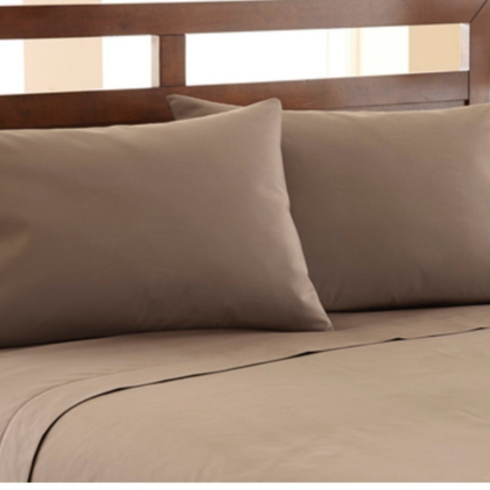 Amrapur Queen Size 4 Piece Sheet Set Khaki 11200SDF-KHK-QN
